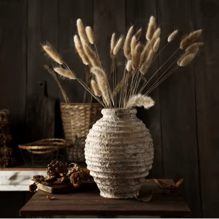 Rustic Clay Pottery Vase Vintage Handmade Home Decor