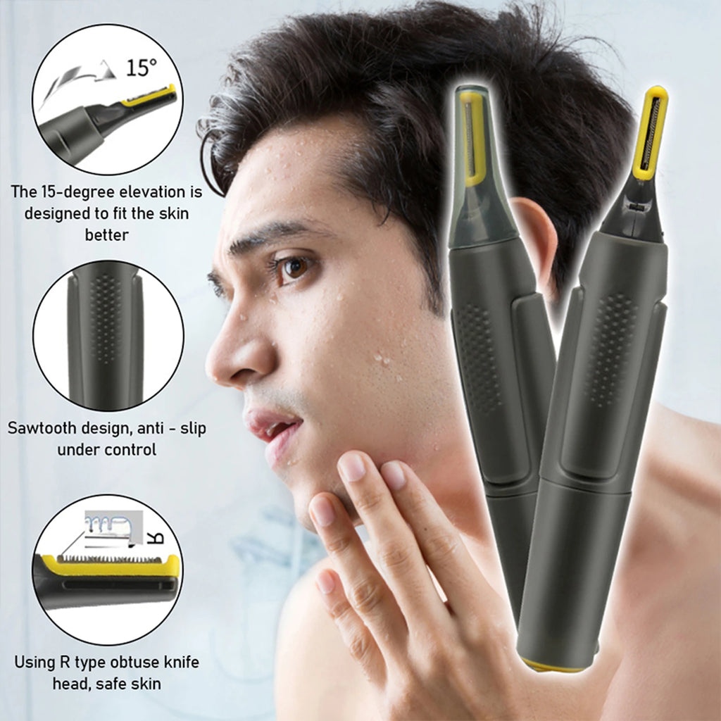 Electric Nose & Ear Hair Trimmer for Men Waterproof & Safe, Ultra Thin Precision Trimmer