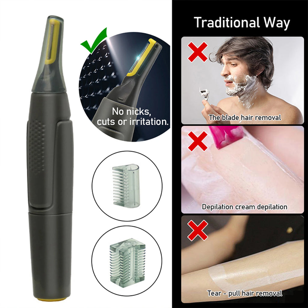 Electric Nose & Ear Hair Trimmer for Men Waterproof & Safe, Ultra Thin Precision Trimmer