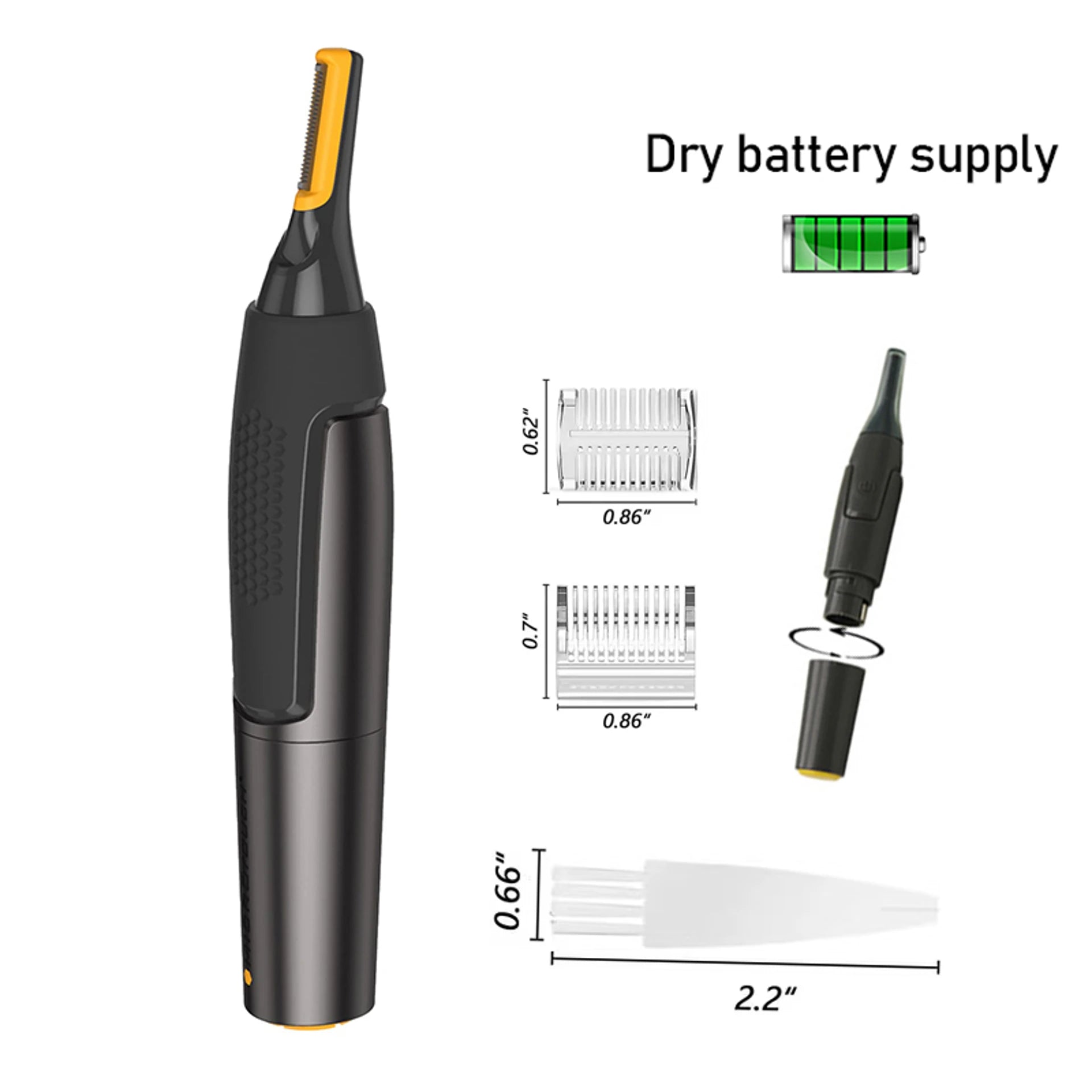 Electric Nose & Ear Hair Trimmer for Men Waterproof & Safe, Ultra Thin Precision Trimmer