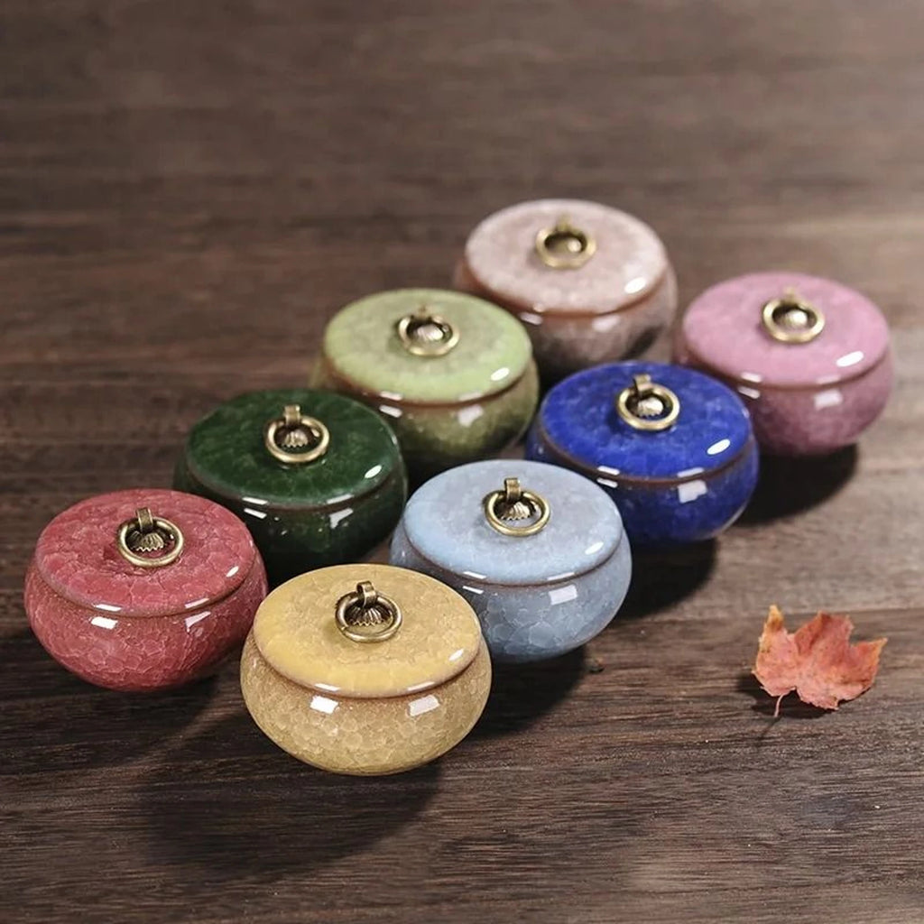 Decorative Ceramic Storage Jar with Lid for Tea, Coffee, Sugar & Kitchen Essentials