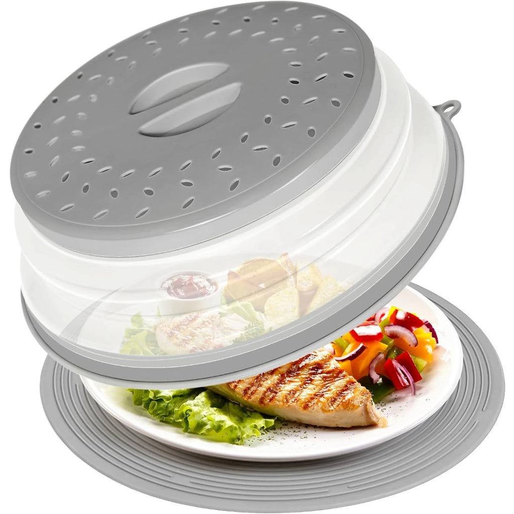 Foldable Microwave Splash Guard Plate & Bowl Cover BPA Free