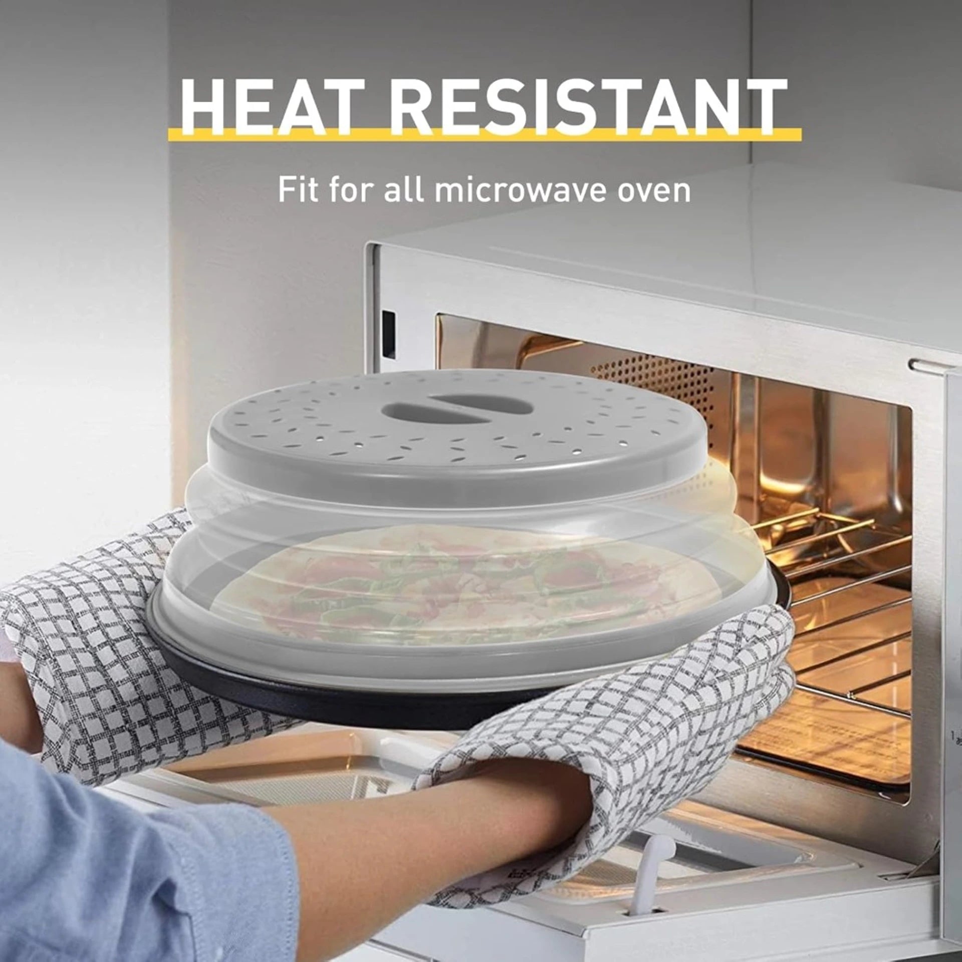 Foldable Microwave Splash Guard Plate & Bowl Cover BPA Free