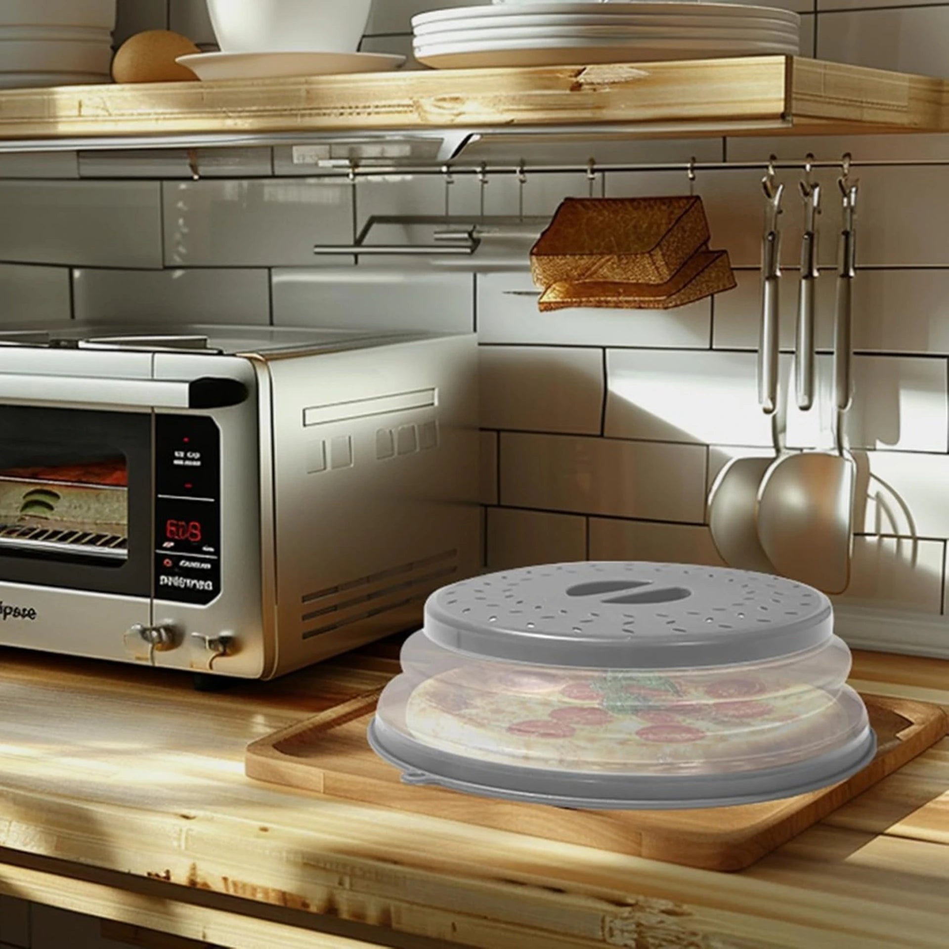 Foldable Microwave Splash Guard Plate & Bowl Cover BPA Free