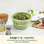 Large Salad Spinner Vegetable Washer Dryer and Drainer with Bowl