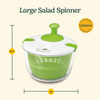 Large Salad Spinner Vegetable Washer Dryer and Drainer with Bowl