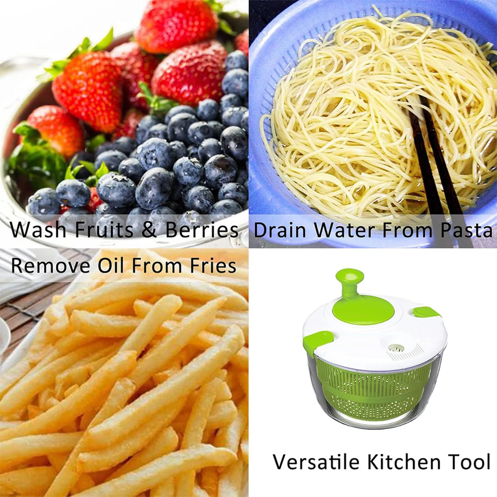 Large Salad Spinner Vegetable Washer Dryer and Drainer with Bowl