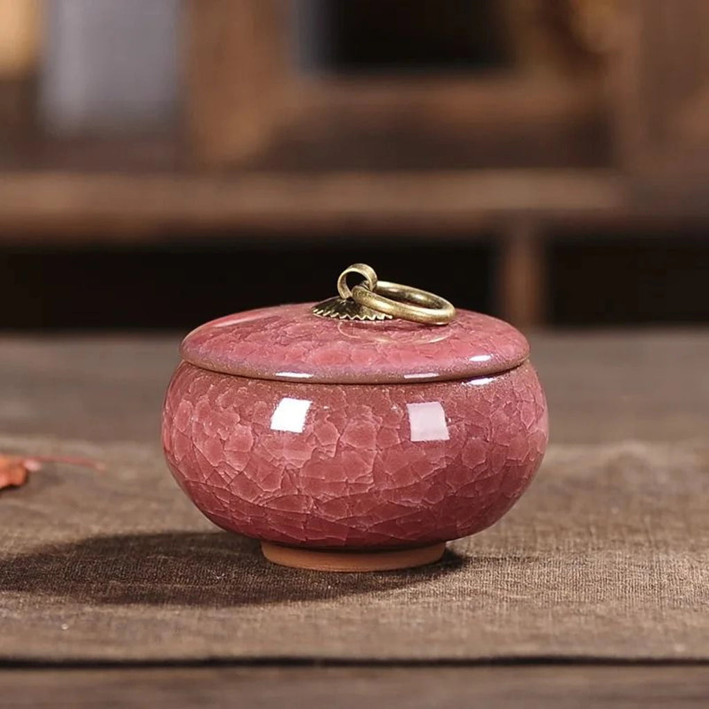 Decorative Ceramic Storage Jar with Lid for Tea, Coffee, Sugar & Kitchen Essentials