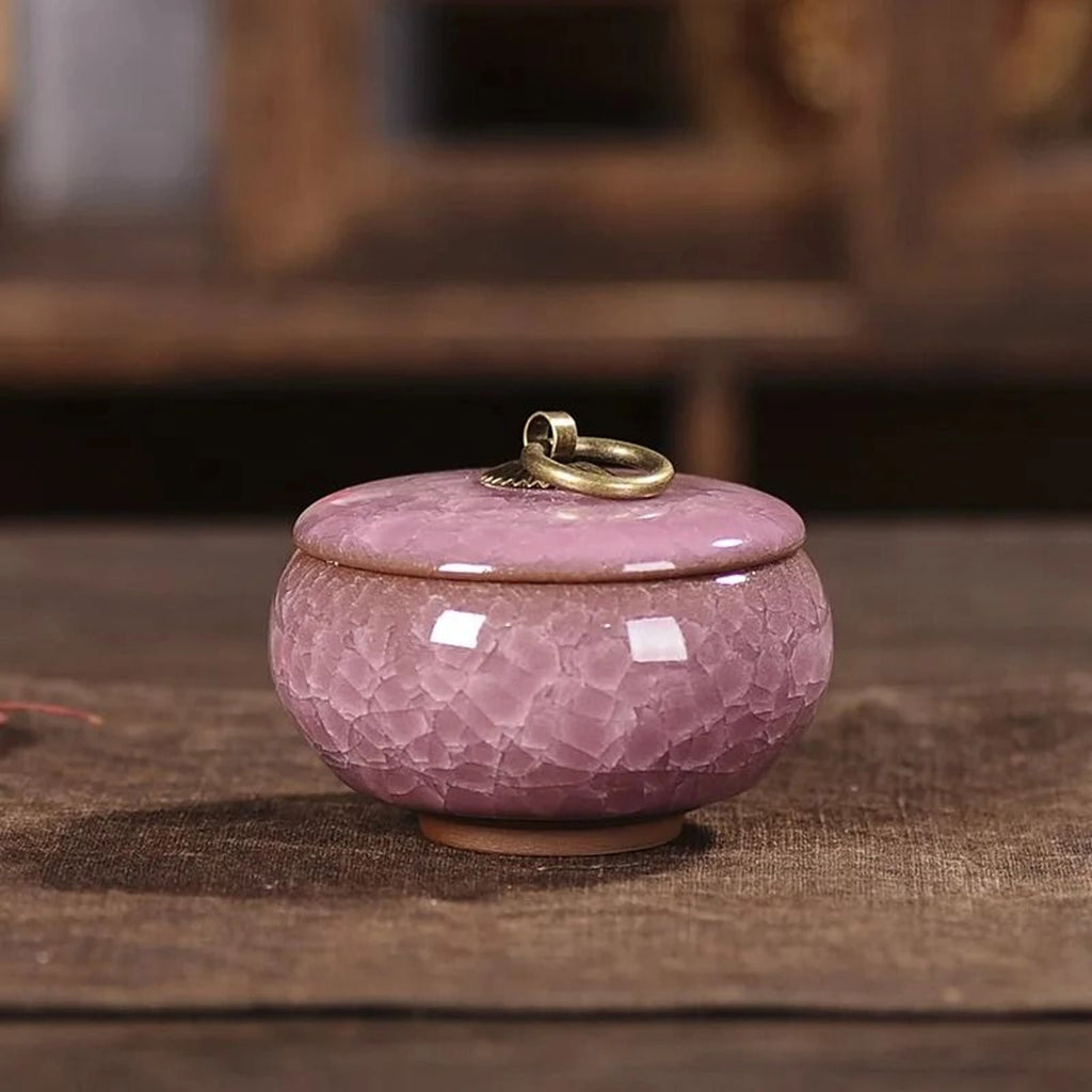 Decorative Ceramic Storage Jar with Lid for Tea, Coffee, Sugar & Kitchen Essentials