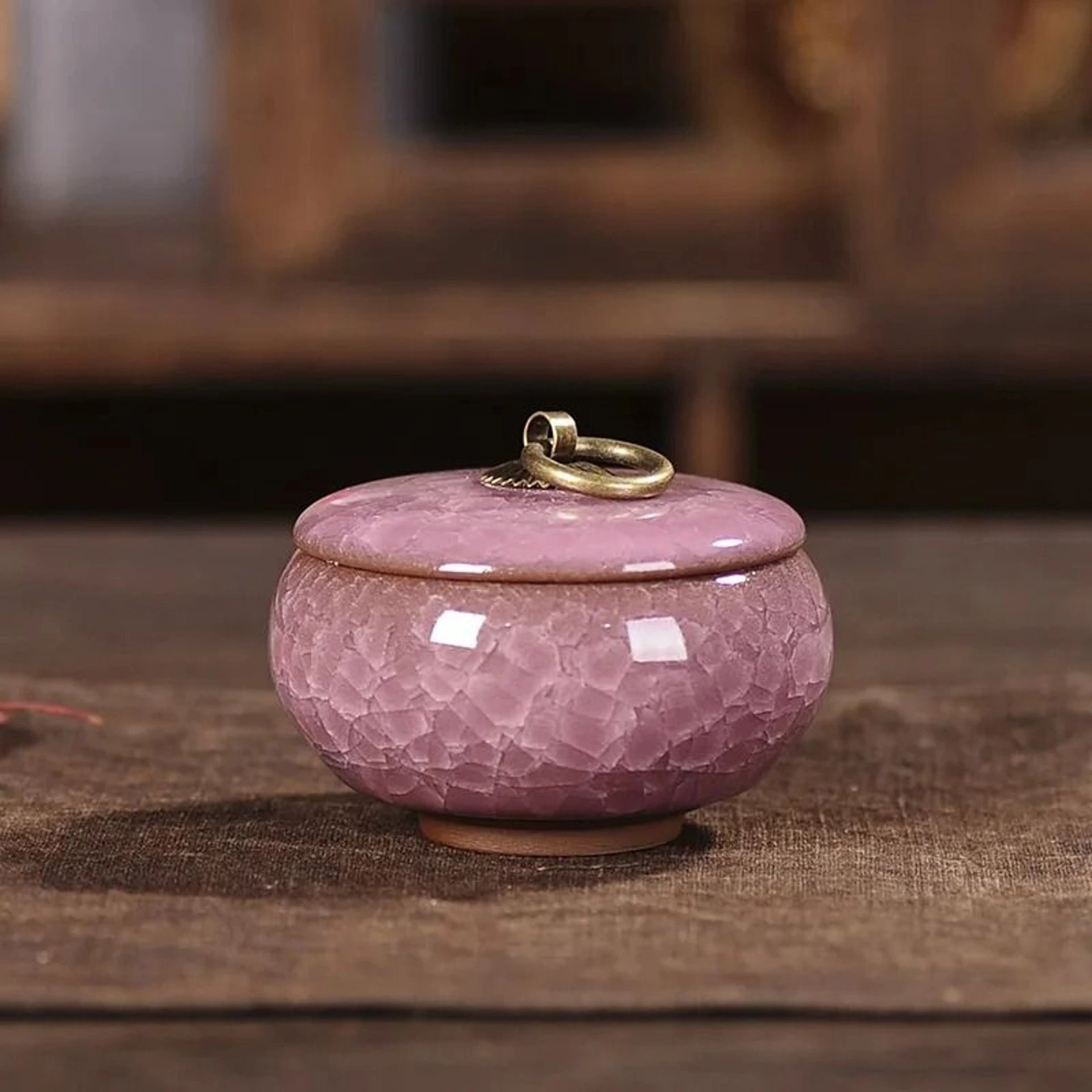 Decorative Ceramic Storage Jar with Lid for Tea, Coffee, Sugar & Kitchen Essentials