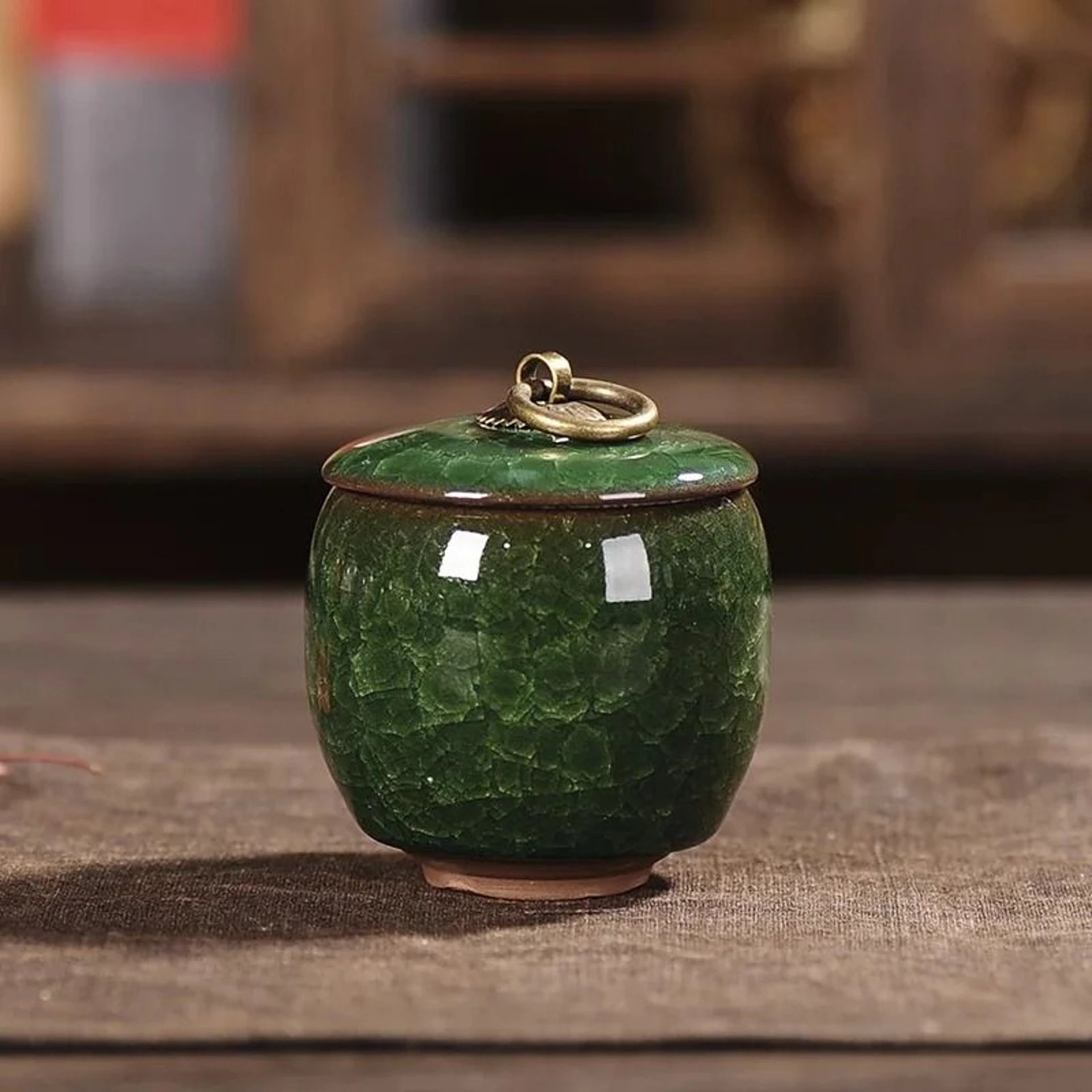 Decorative Ceramic Storage Jar with Lid for Tea, Coffee, Sugar & Kitchen Essentials