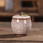 Decorative Ceramic Storage Jar with Lid for Tea, Coffee, Sugar & Kitchen Essentials